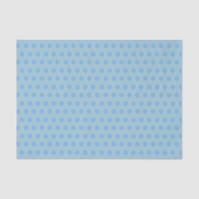 Baby Blue Polka Dots | DIY Background Colours Tissue Paper (Front)