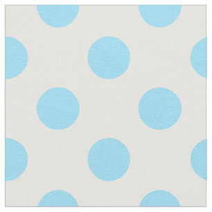 Baby blue polka dots fabric