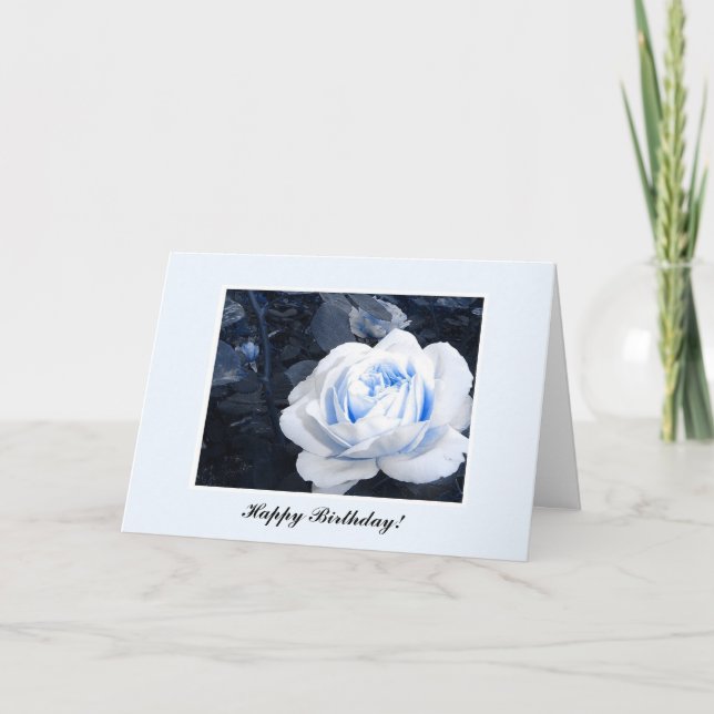 Baby Blue Rose Card (Front)