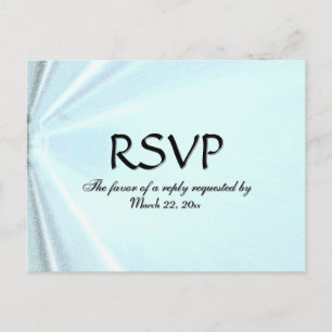Baby Blue RSVP Postcard with Food Choices