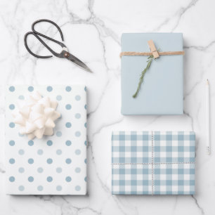 Baby Blue Rustic Romantic & Elegant Wrapping Paper Sheet