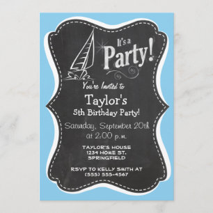 Baby Blue Sailing Invitation