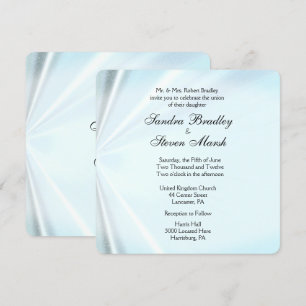 Baby Blue Satin Wedding Invitations