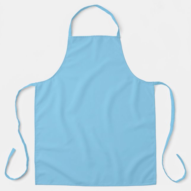 Baby Blue Sky Solid Colour Apron (Front)