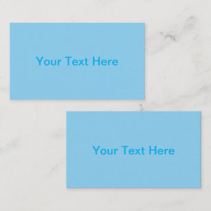 Baby Blue Sky Solid Colour Business Card