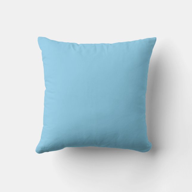 Baby Blue Sky Solid Colour Cushion (Back)