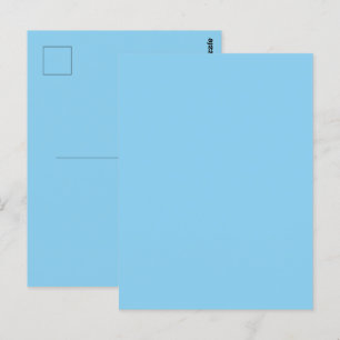 Baby Blue Sky Solid Colour Postcard