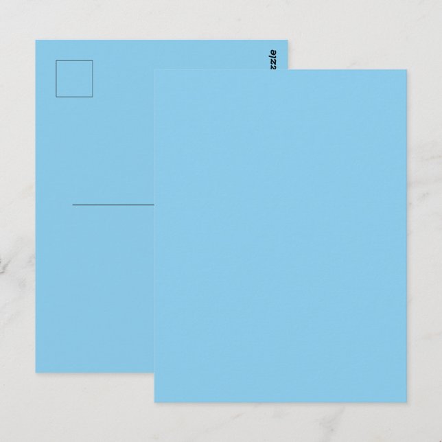 Baby Blue Sky Solid Colour Postcard (Front/Back)
