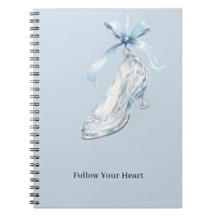 Baby Blue Slipper High Heel Bow Notebook