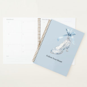 Baby Blue Slipper High Heel Bow Planner