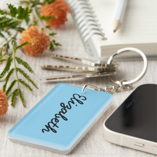Baby Blue Solid Colour Key Ring