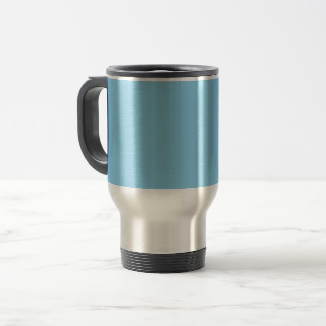 Baby blue  (solid colour) travel mug (Front Left)