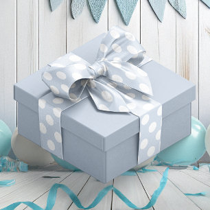 Baby Blue Spot Pattern Satin Ribbon