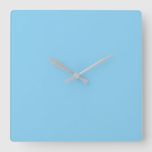 Baby Blue Square Wall Clock (Front)