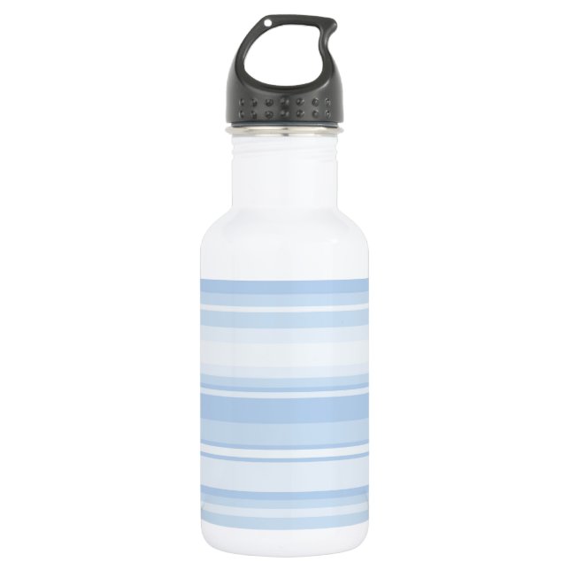 Baby blue stripes 532 ml water bottle (Front)