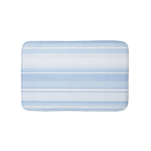 Baby blue stripes bath mat