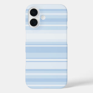 Baby blue stripes iPhone 16 case