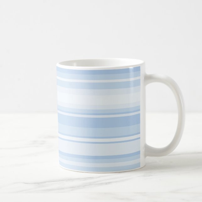 Baby blue stripes coffee mug (Right)
