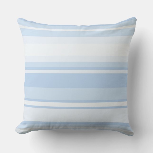 Baby blue stripes cushion (Front)