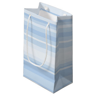 Baby blue stripes small gift bag