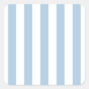 Baby Blue Stripes Square Sticker