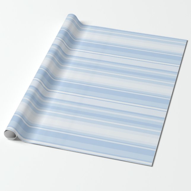 Baby blue stripes wrapping paper (Unrolled)