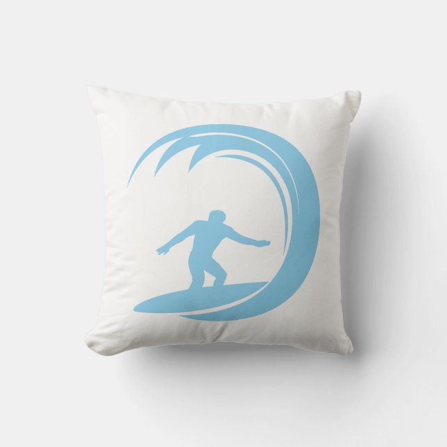 Baby Blue Surfing Cushion (Front)