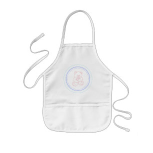 Baby Blue Teddy Kids Apron