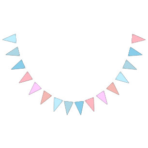 Baby Blue to Candy Floss Pink Gradient Bunting