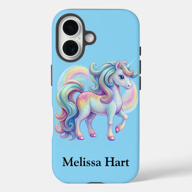 Baby Blue Unicorn iPhone / iPad case (Back)