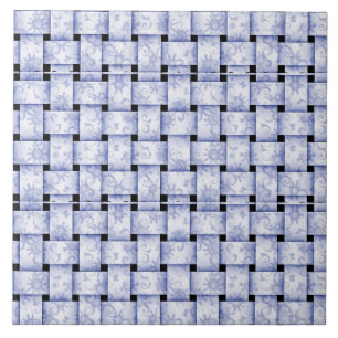Baby blue weave tile