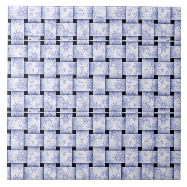 Baby blue weave  tile (Front)