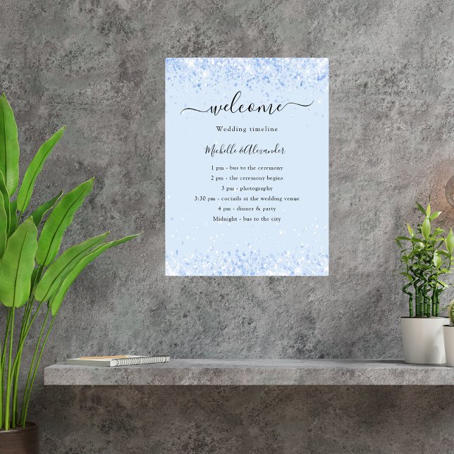 Baby blue wedding program poster (Creator Uploaded)