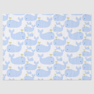 Baby Blue Whales Infant Gift Shower Tissue Paper