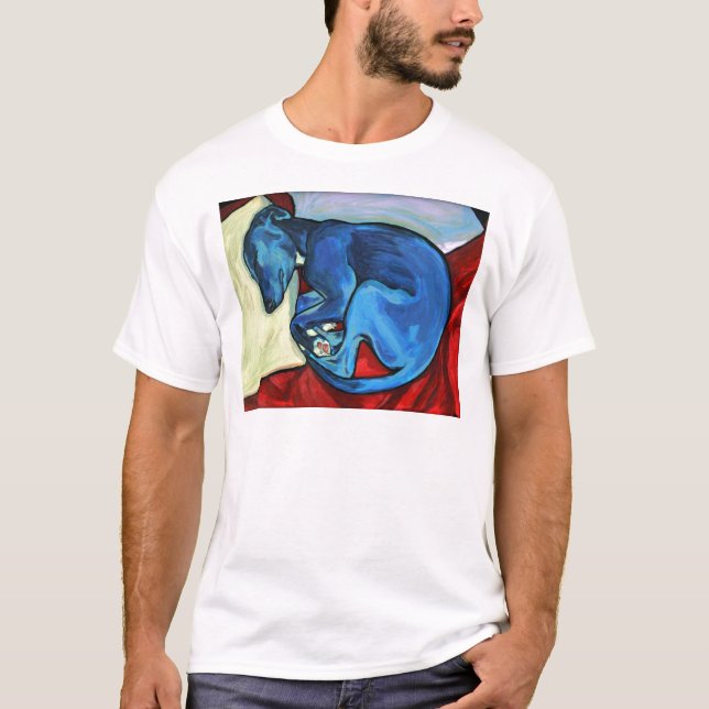 'Baby Blue'  Whippet puppy T-Shirt (Front)