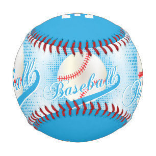 Baby Blue   White Retro Baseball Sports