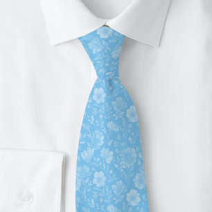Baby Blue Wildflowers Tie