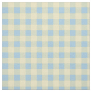 Baby Blue & Yellow Gingham Fabric