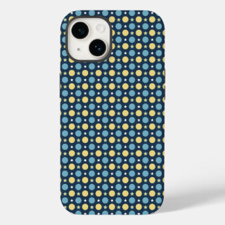 Baby Blue Yellow Polka Dots Pattern Case-Mate iPhone 14 Case