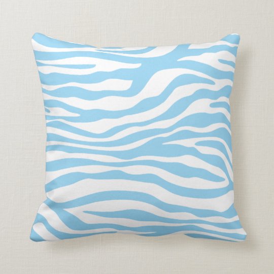 blue zebra pillow