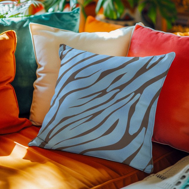 Baby Blue Zebra Pattern  Cushion (Creator Uploaded)