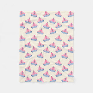 Baby Boats Nautical Fleece Blanket