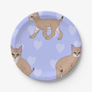 Baby Bobcats Paper Plate