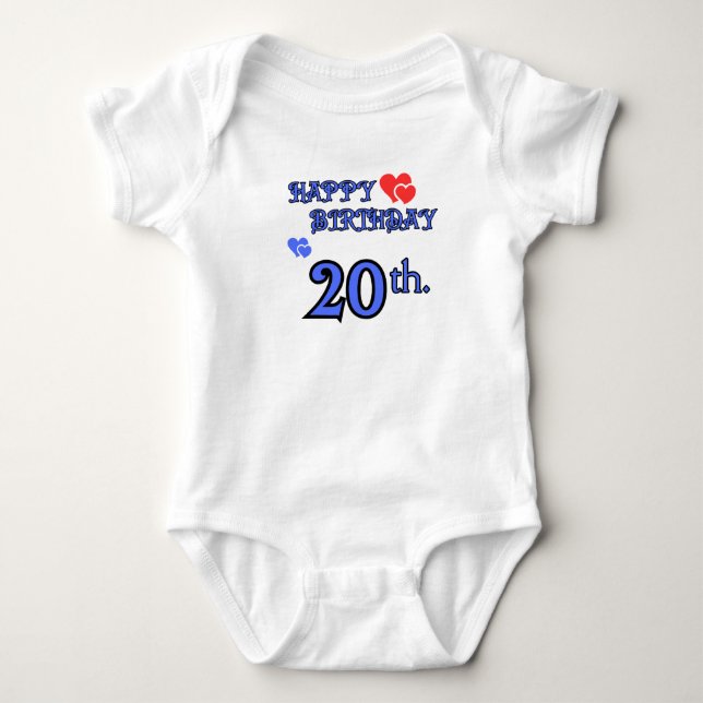 Baby Bodysuit Birthday 20 (Front)