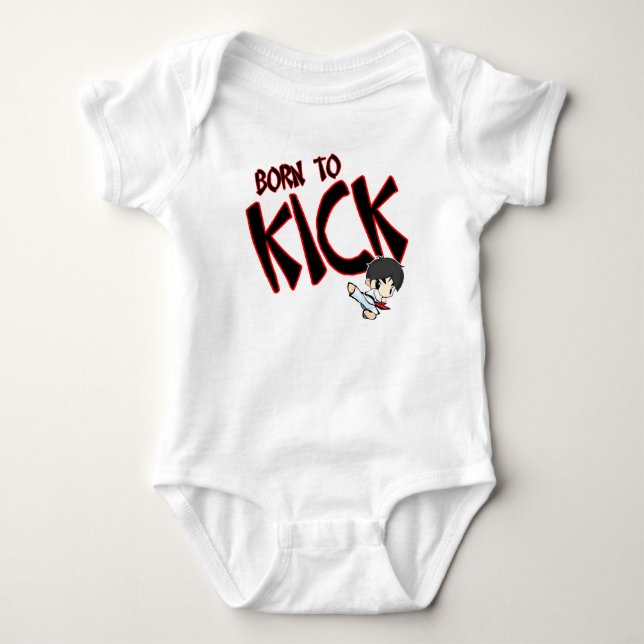 Baby Bodysuit -Born to Kick (Front)