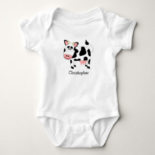 Baby Bodysuit Cow Design