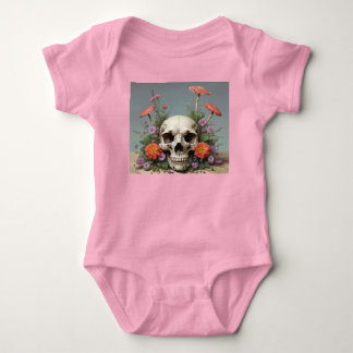 Baby Bodysuit - Girl - Rebirth Skull & Mushrooms 
