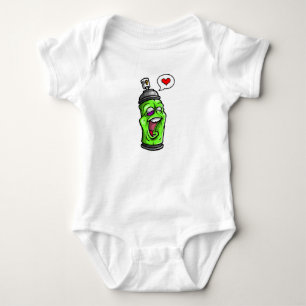 Baby Bodysuit Graffiti Love Spray Paint Can