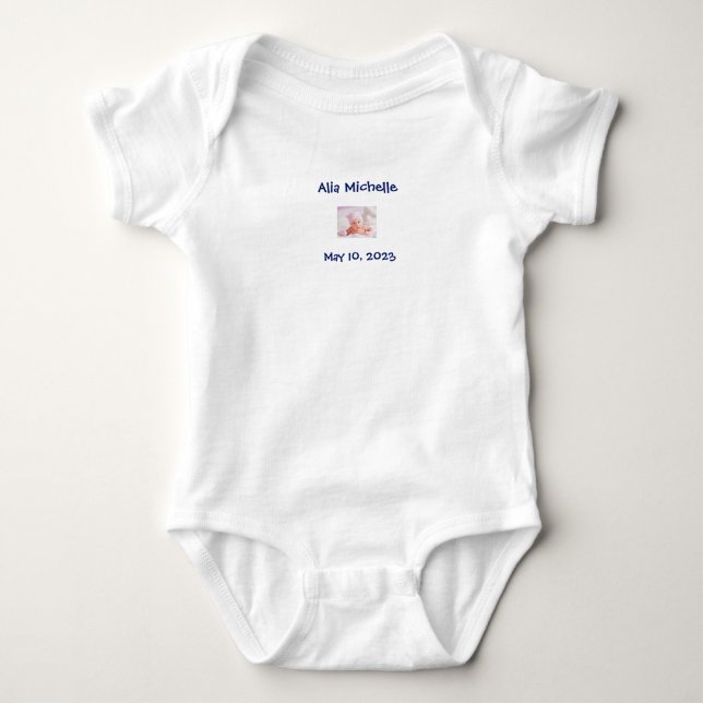Baby bodysuit monogrammed (Front)