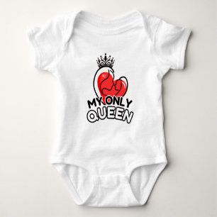 Baby Bodysuit : My Only Queen (white)